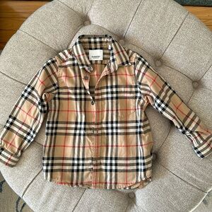 Burberry Plaid Button Down Shirt